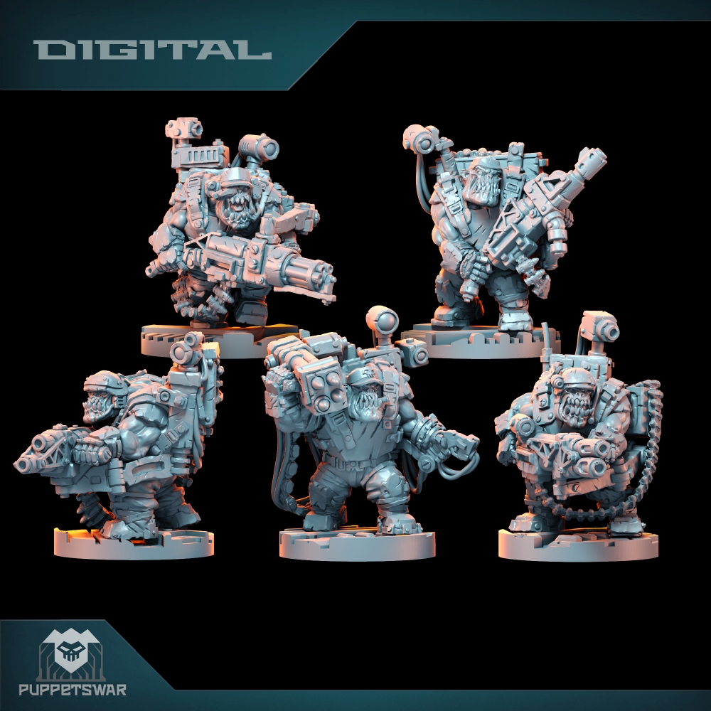 3D Printing Robot - Orc Ultimate Badasses Squad، شخصية الجلد