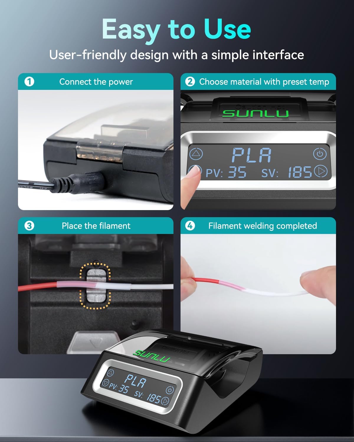 SUNLU FC01 موصل خيوط تسخين سري - مراجعة 3D Printing Process وسعره
