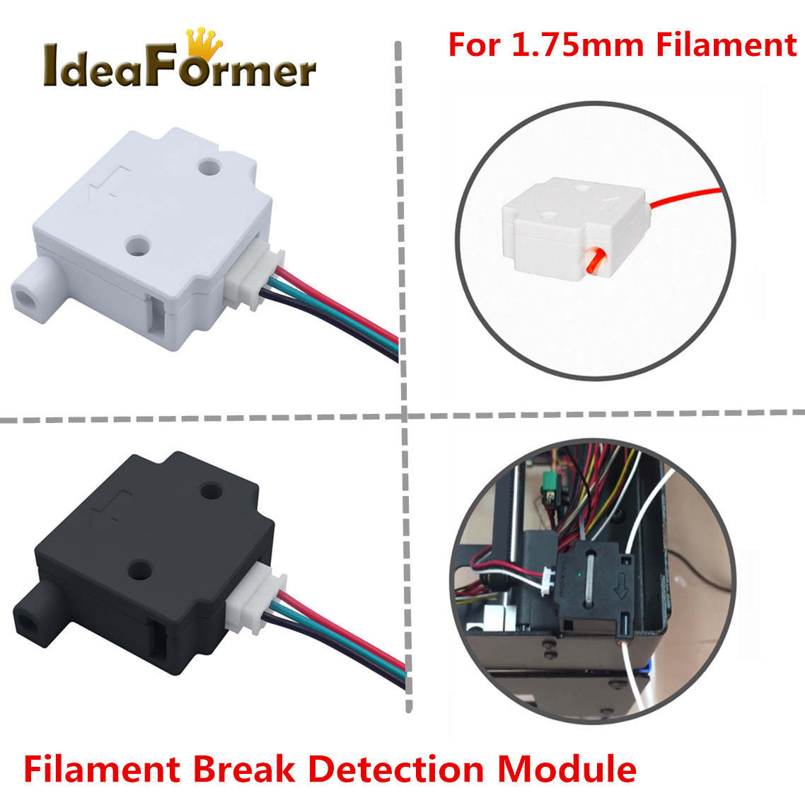 وحدة الكشف عن الكسر خيوط مع 1  - مراجعة Filament Runout Sensor وسعره