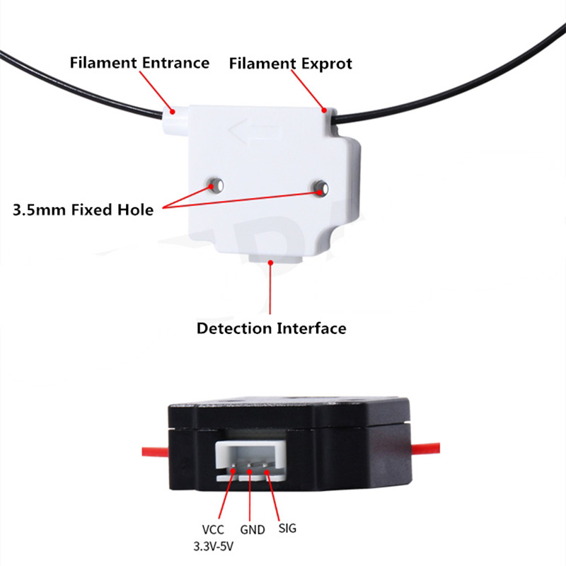 وحدة كشف كسر خيوط الطابعة ثلاث - مراجعة Filament Runout Sensor وسعره